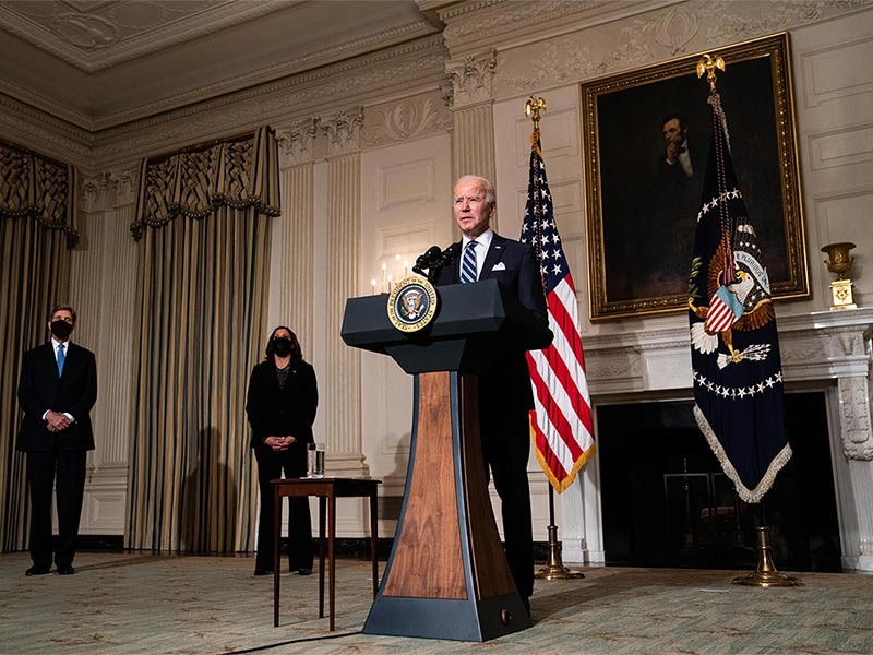 President Biden addressing to sign historic executive order